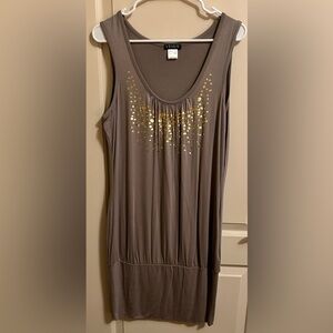 VENUS sleeveless dress gold sequins